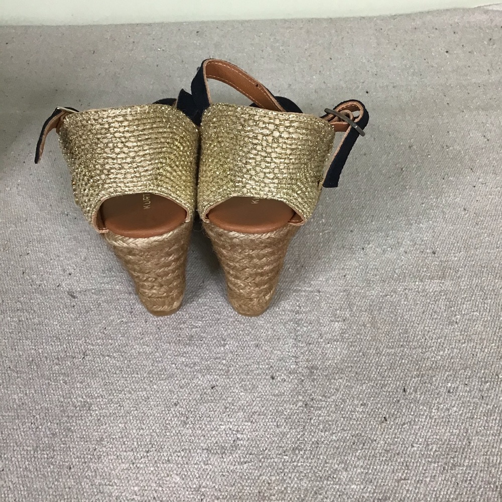 Kurt Geiger Monty blk wedge espadrilles Sz. 7.5 - Picture 9 of 15